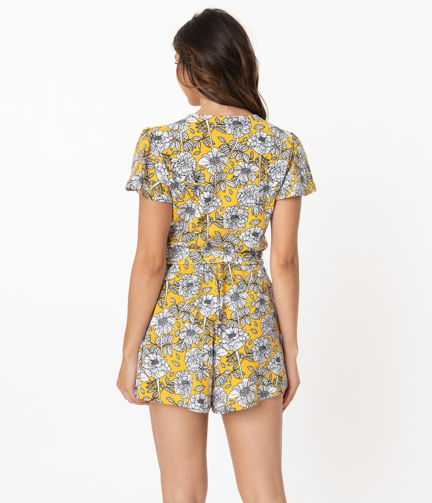 yellow dress romper