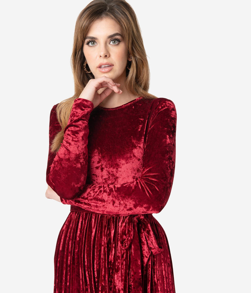 velvet modest dress