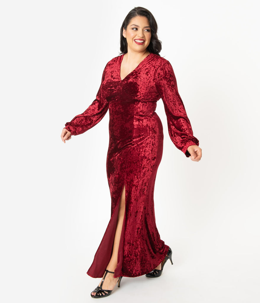 plus size crushed velvet dress