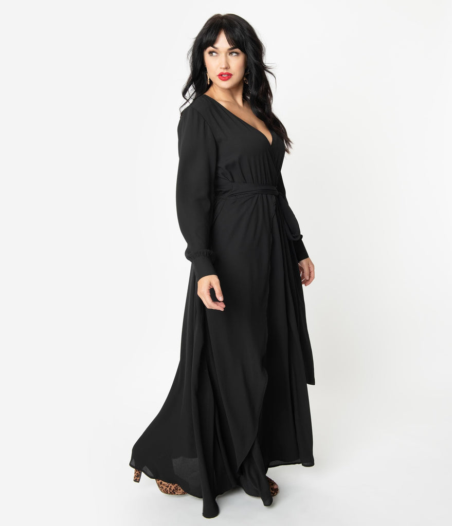 black long sleeve day dress