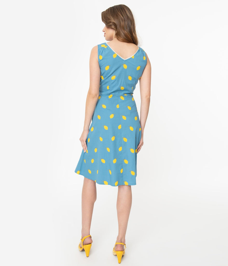 ladies blue summer dress