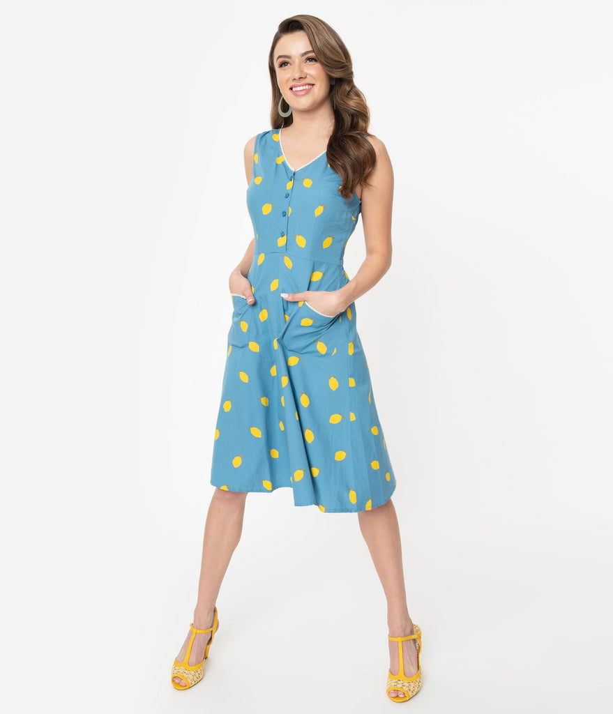 summer dress with lemons