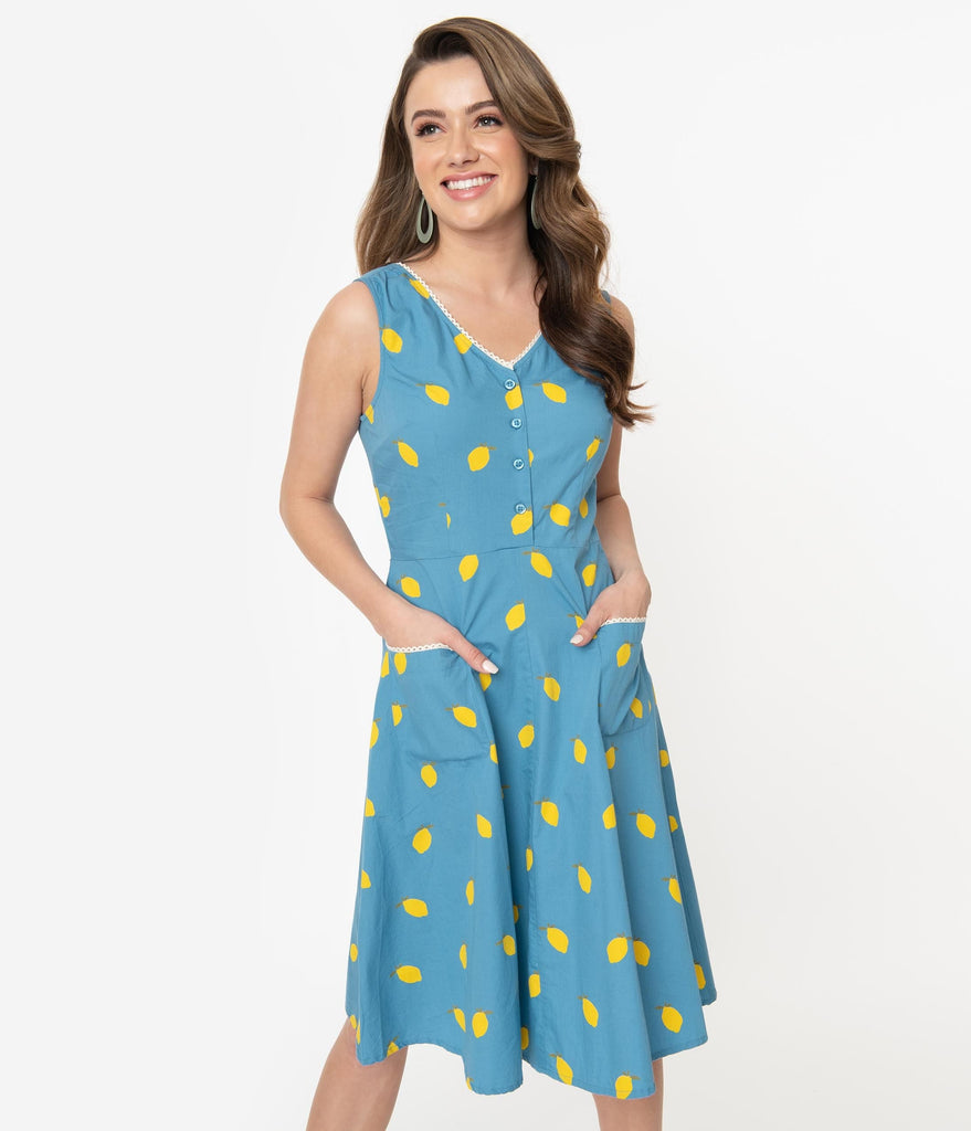 summer dress with lemons