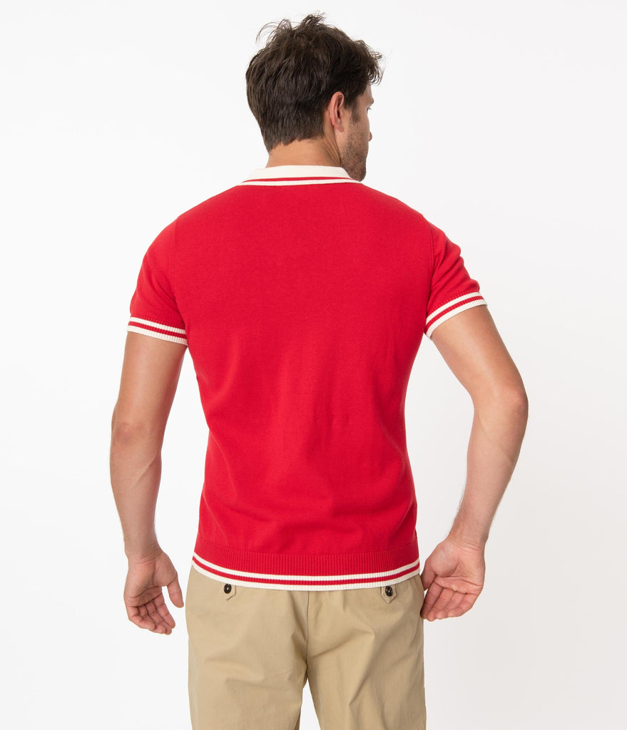 red polo khaki pants