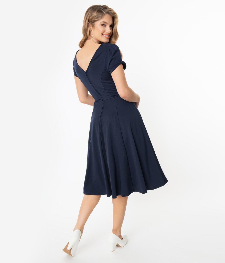 plus size navy blue and yellow dress