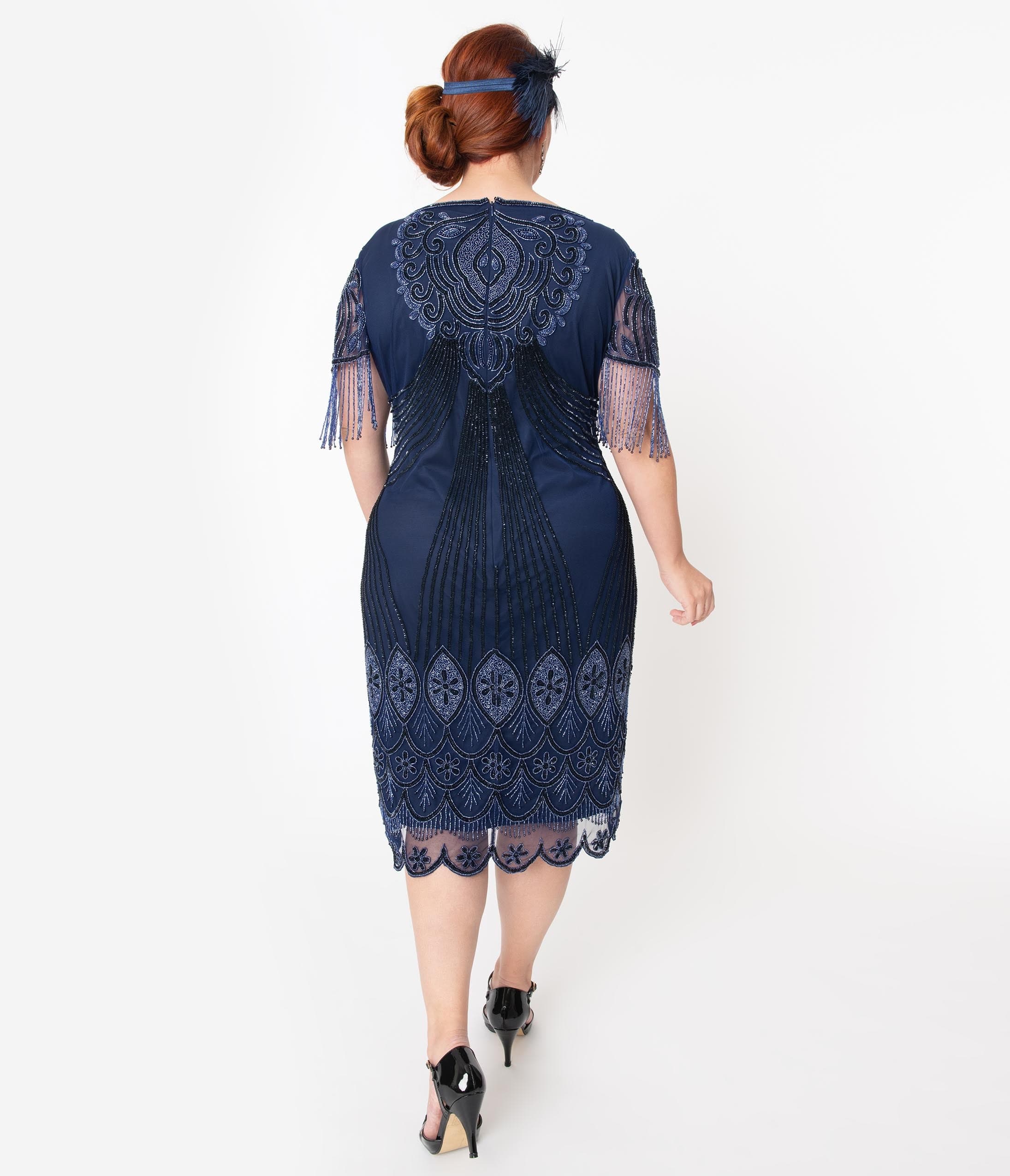 navy flapper dress