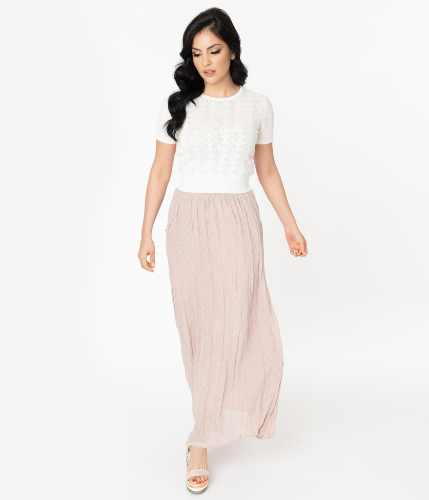 mauve maxi skirt