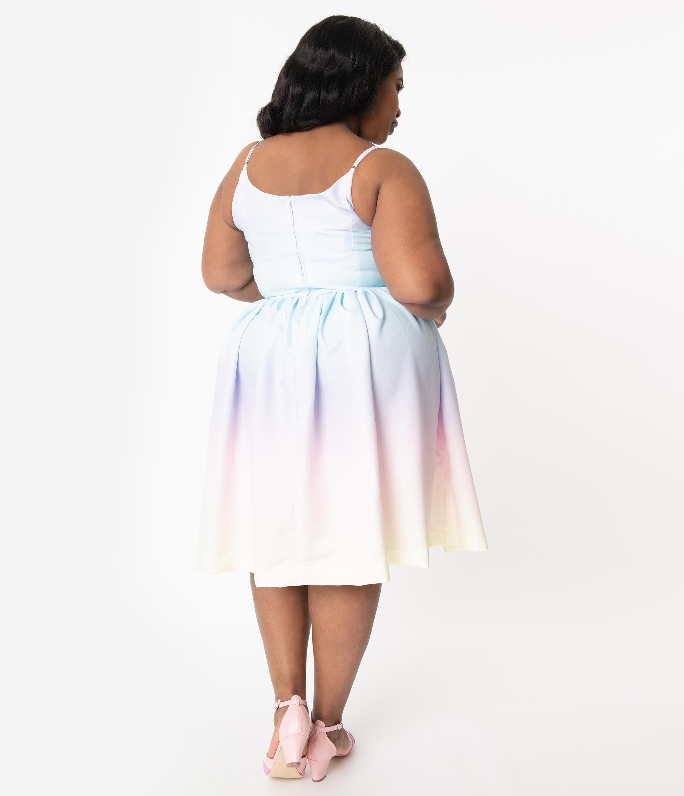 pastel color dress plus size