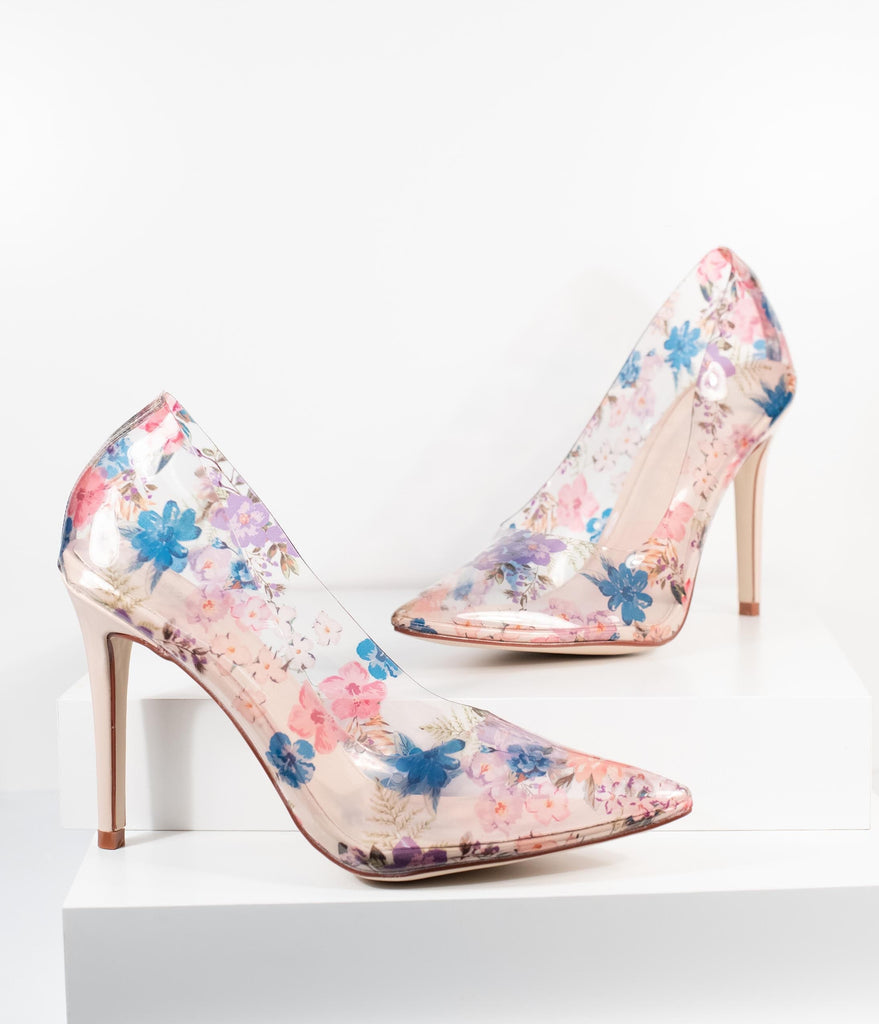 cheap floral heels