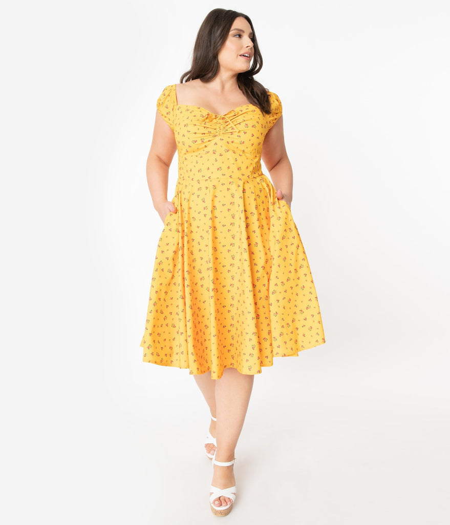 yellow summer dress plus size