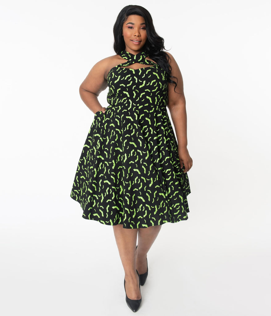 neon green outfit plus size