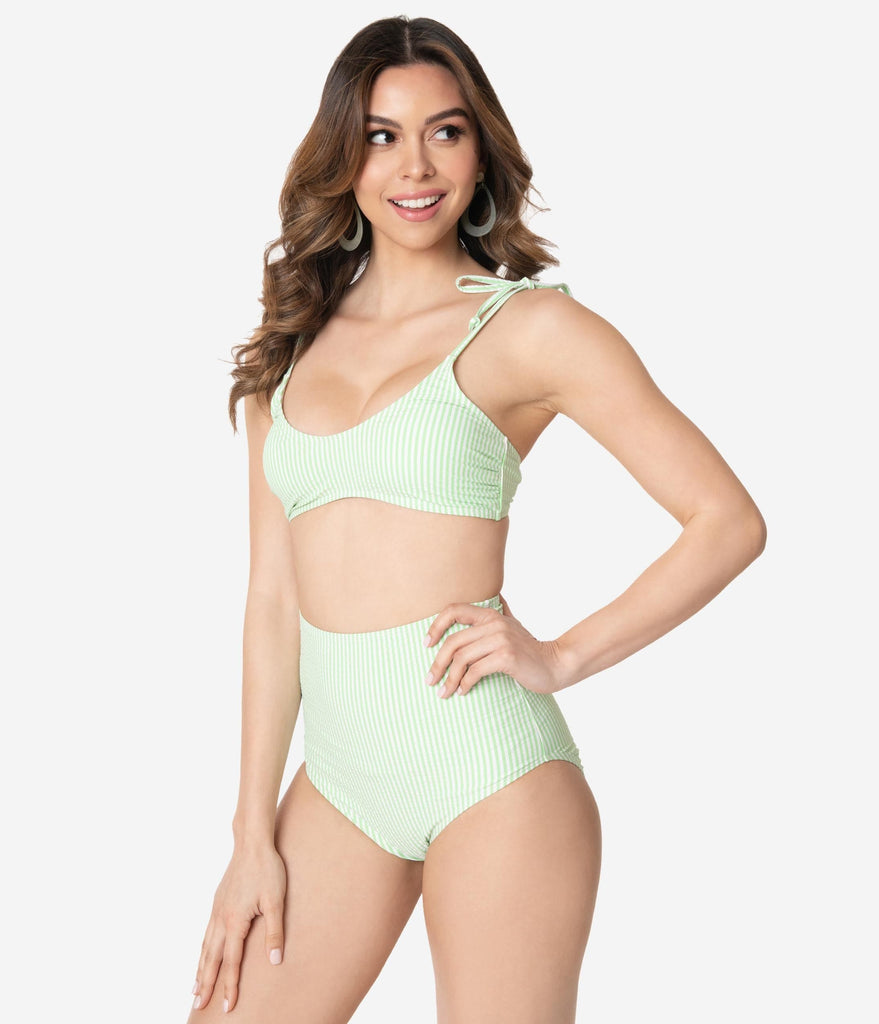 light green bathing suit