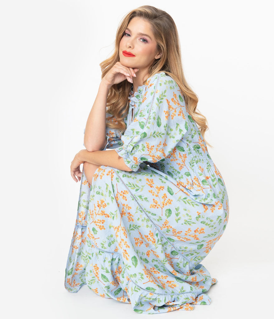 floral pattern maxi dress