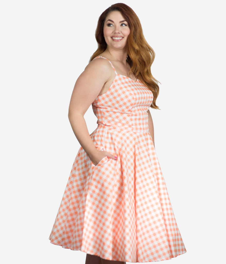 plus gingham dress