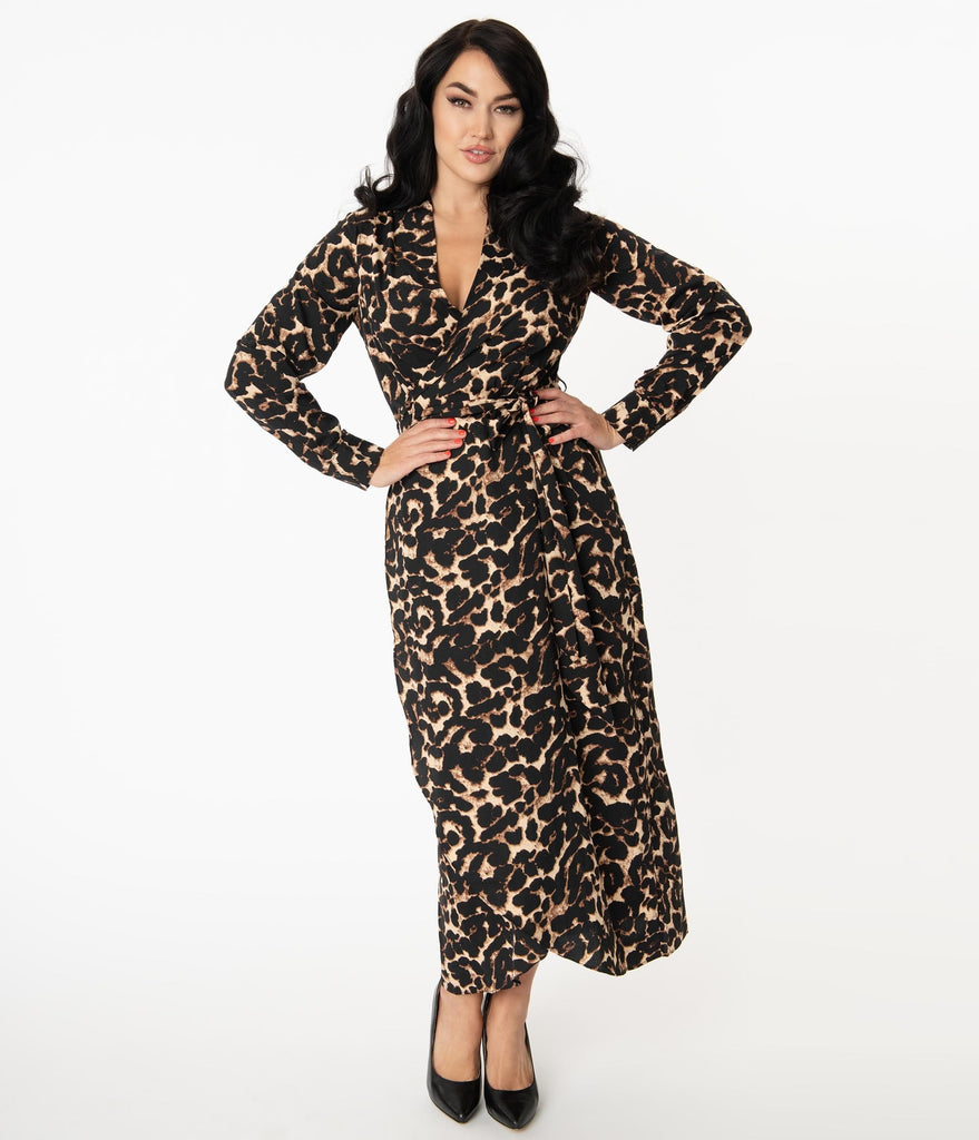 leopard print wrap dresses