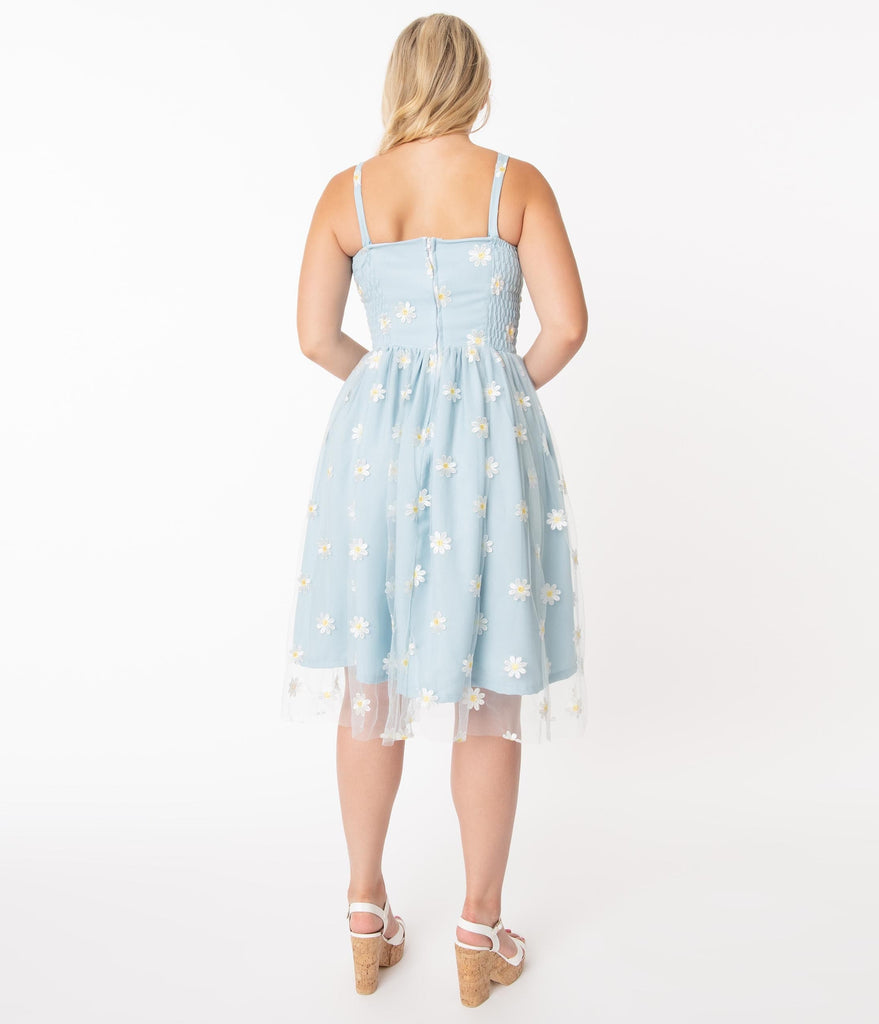 light blue daisy dress