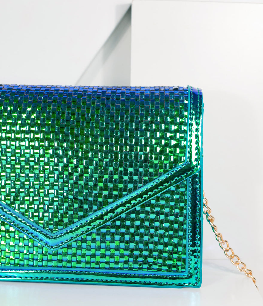 iridescent clutch