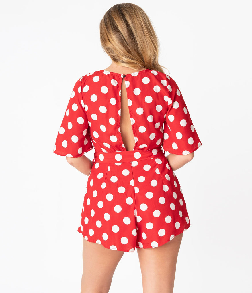 retro red polka dot dress