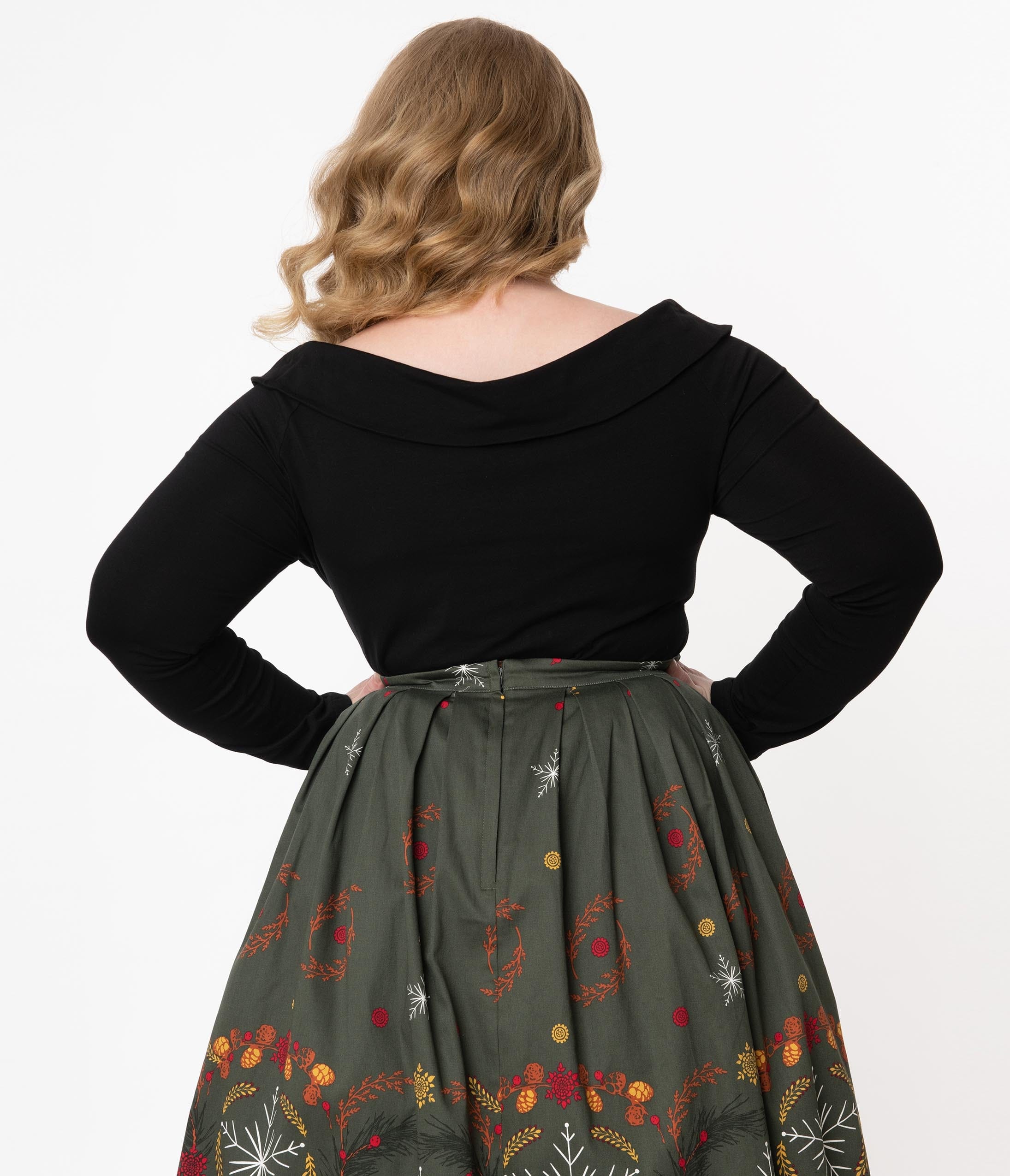 50s fold over bardot dress