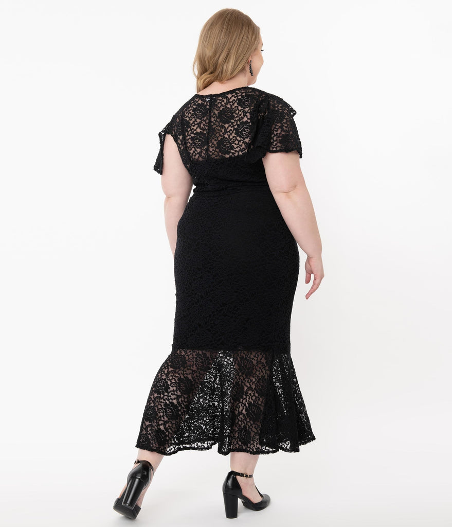 vintage black lace dress