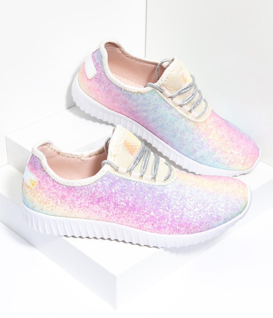 sneakers with rainbow