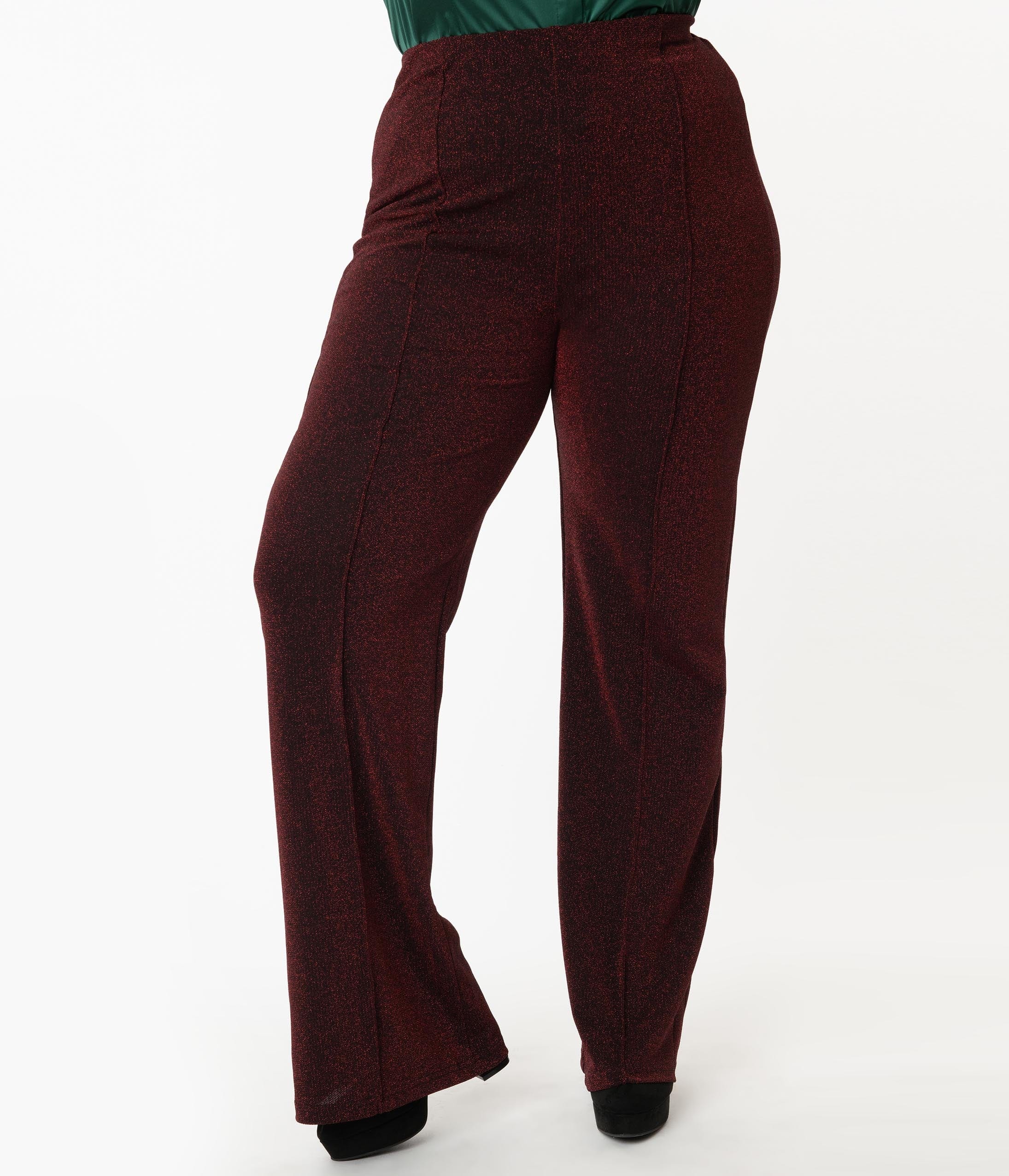 maroon plus size pants