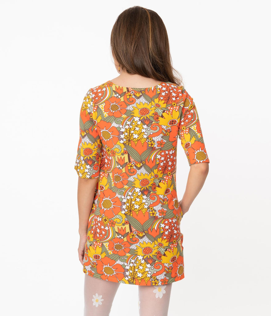 orange tunic dress