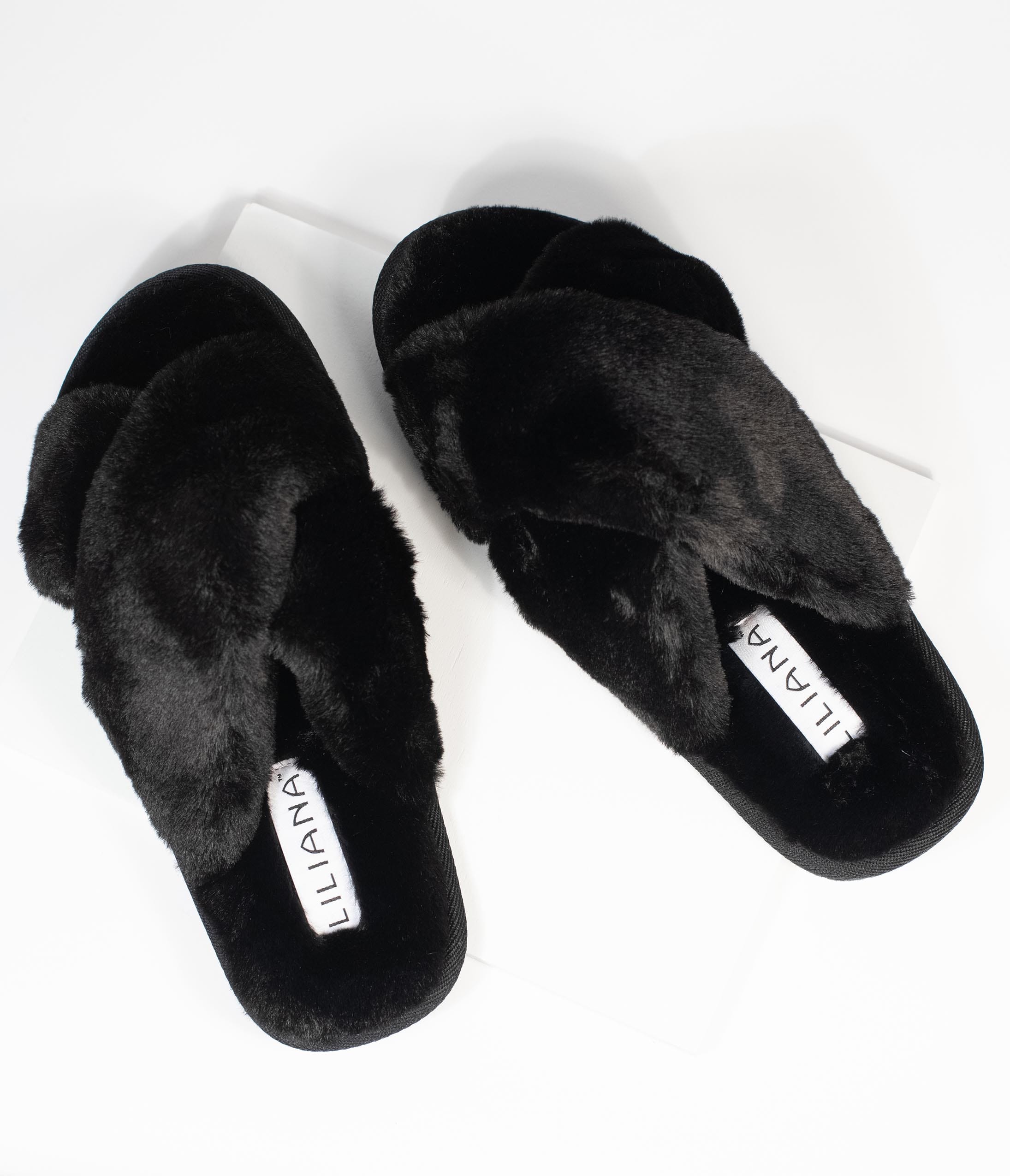 fuzzy puma slippers