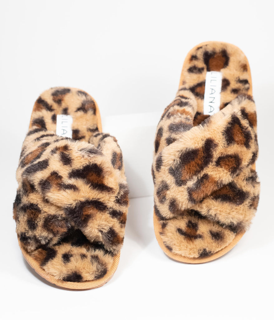 fuzzy strap slippers