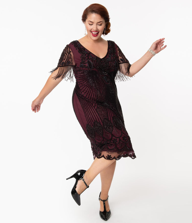 plus size 192s day dress