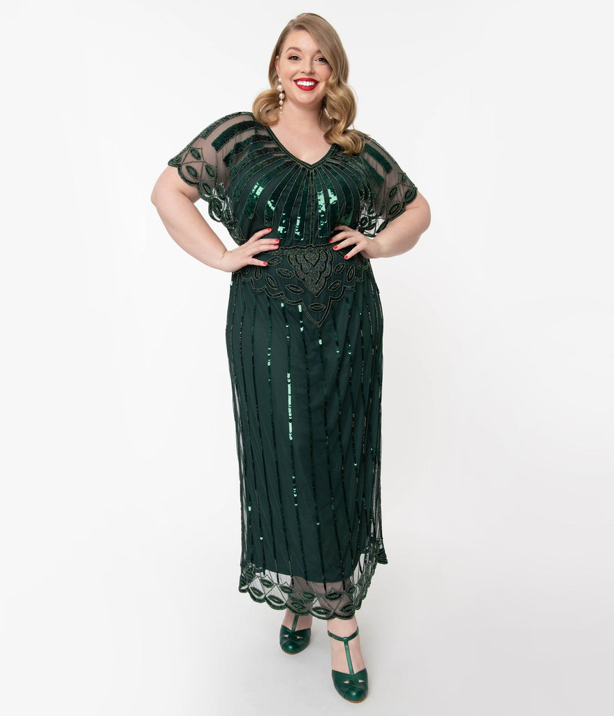 forest green plus size dress