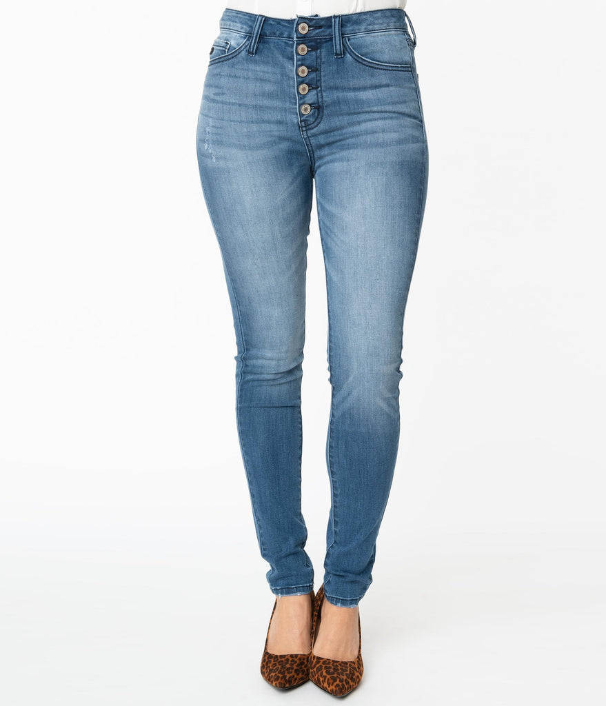 medium wash denim jeans