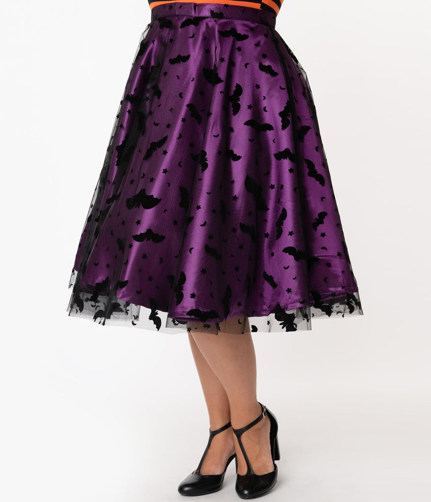 purple skirt plus size