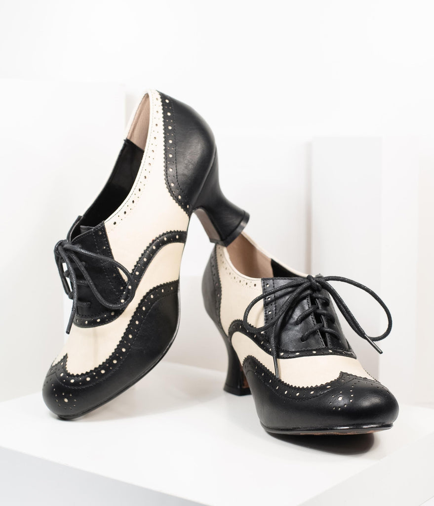 oxford heels black