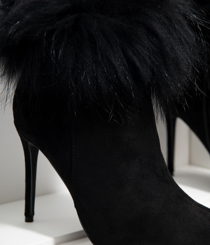 black stiletto booties