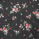 Unique Vintage Plus Size 1950s Black Dots & Pink Floral Hedda Swing Dress