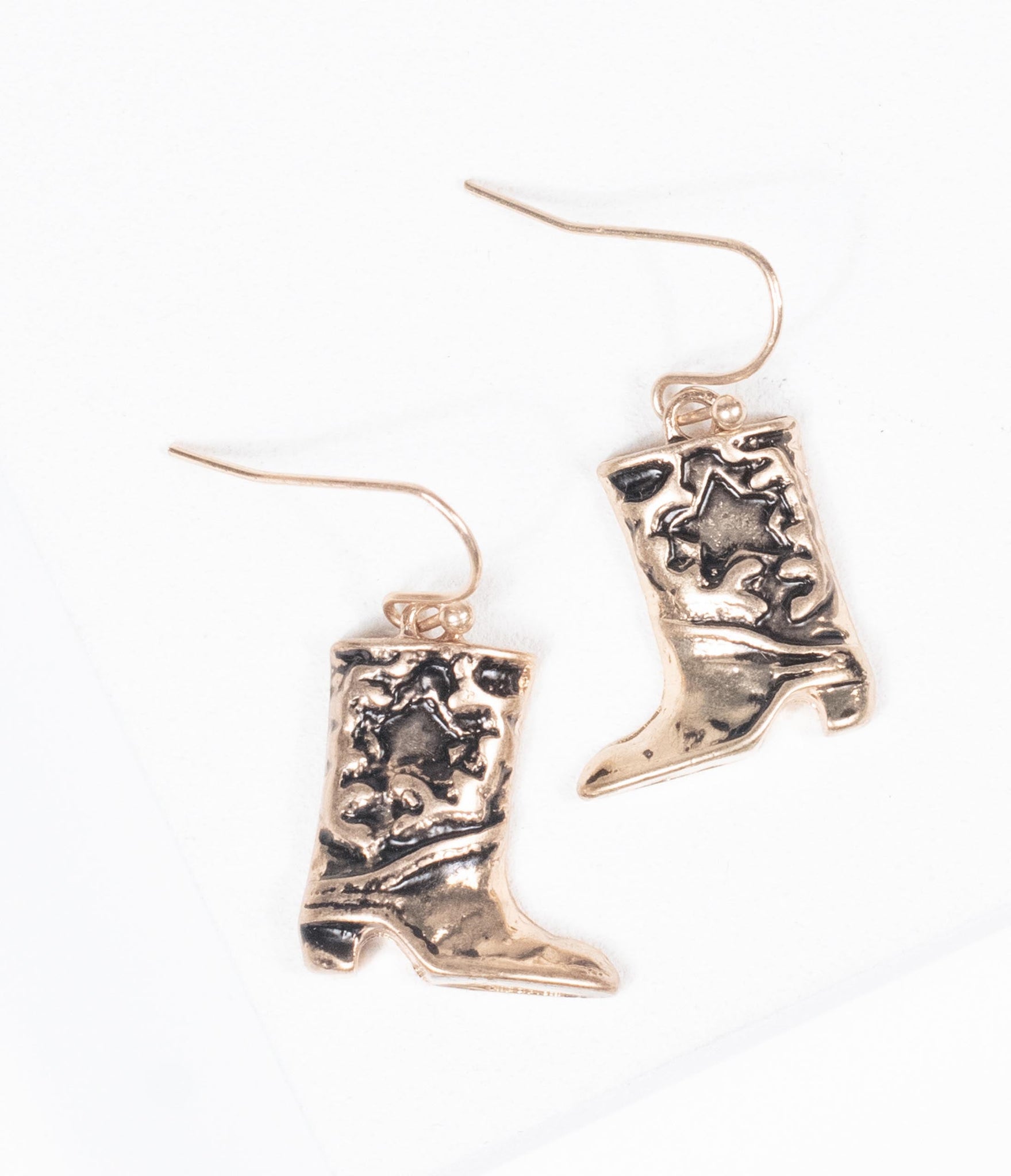 Antique Cowboy Boots Hook Earrings