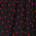Unique Vintage Black & Red Hearts Hollie Swing Dress