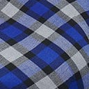 Unique Vintage Blue & Black Bias Plaid Devon Swing Dress