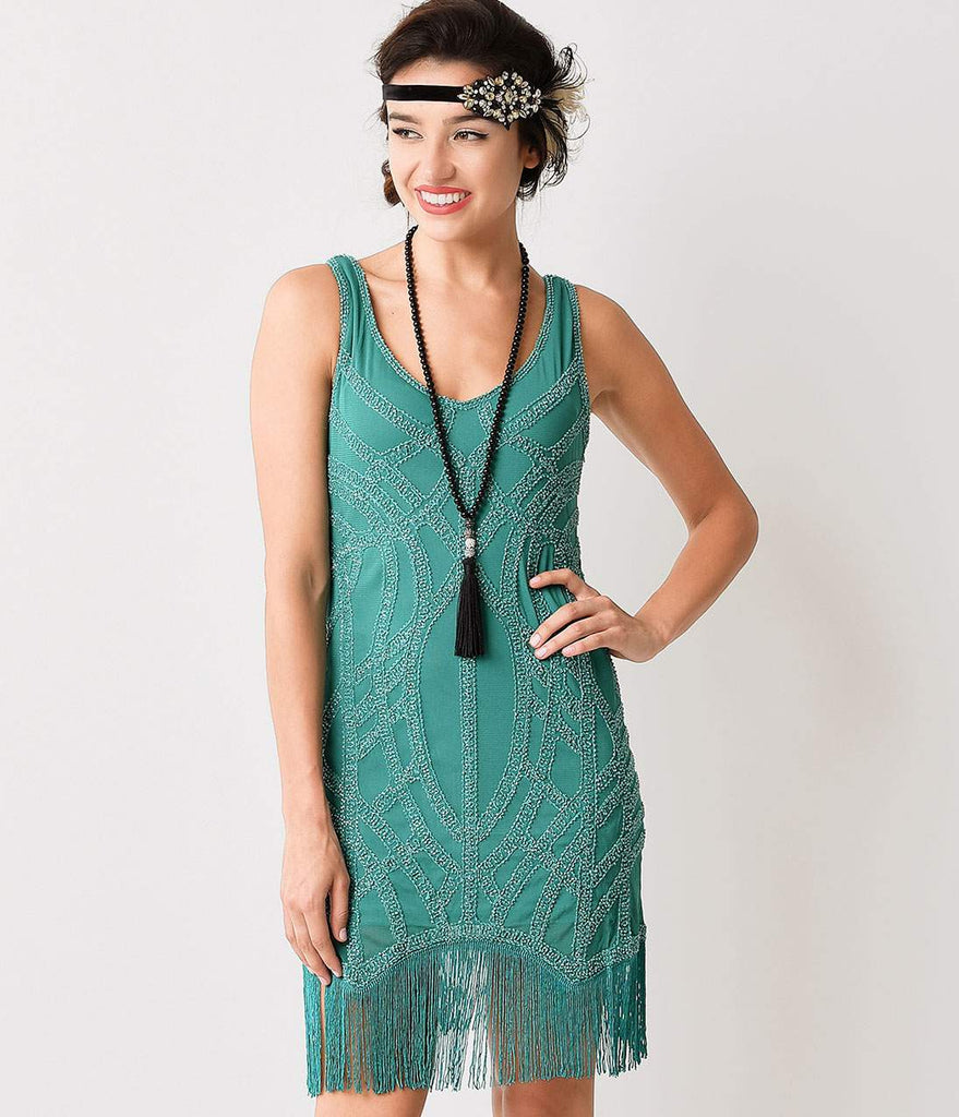 beaded flapper dress