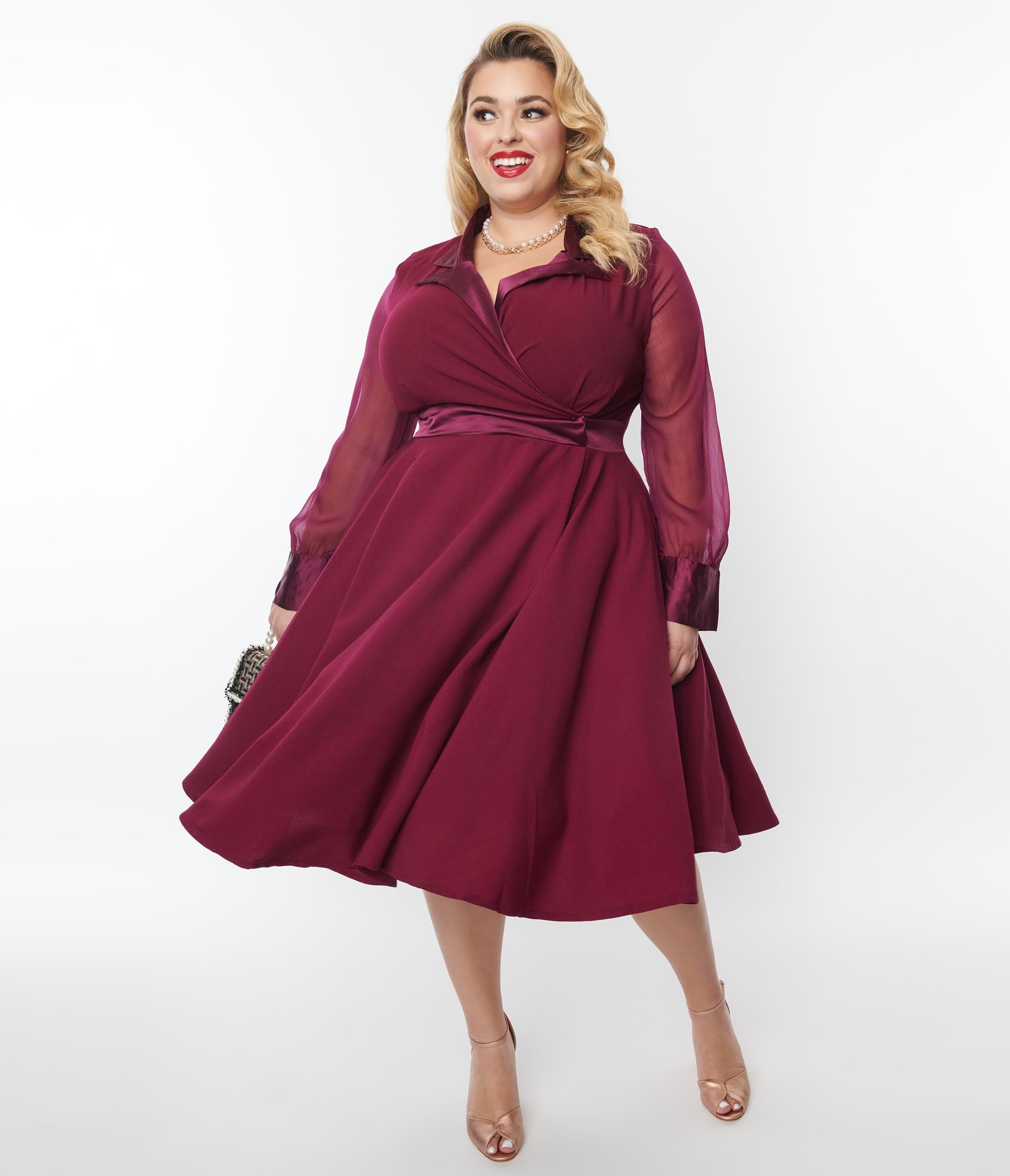 

Plus Size Plum Polly Swing Dress