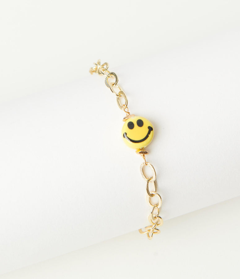Smiley Face Chain Bracelet