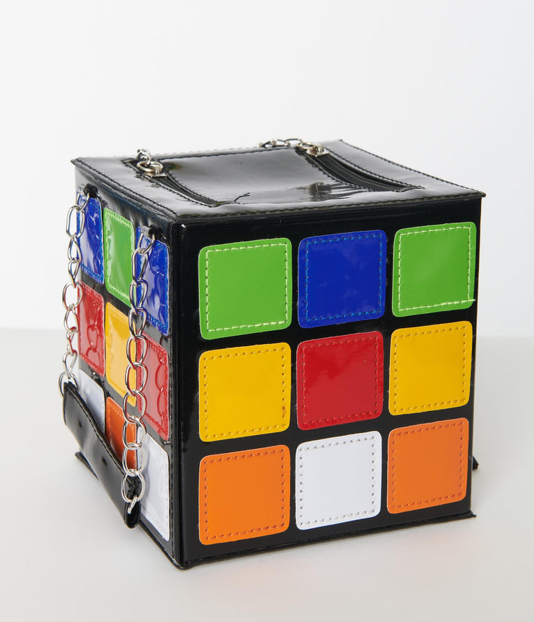 Multicolor Puzzle Cube Handbag