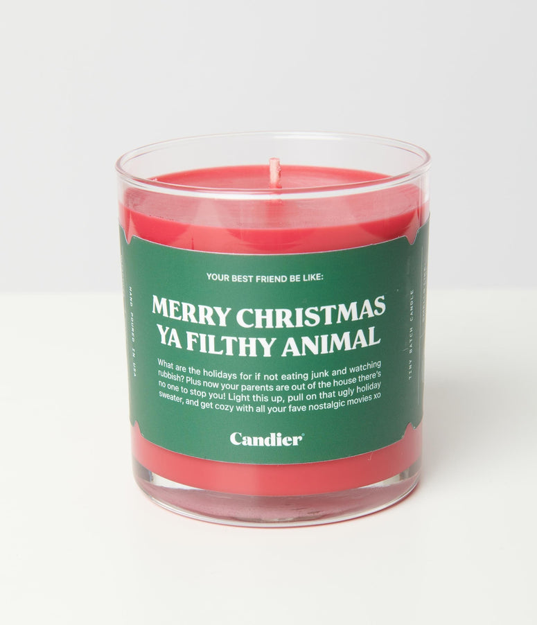 Merry Christmas Ya Filthy Animal Candle