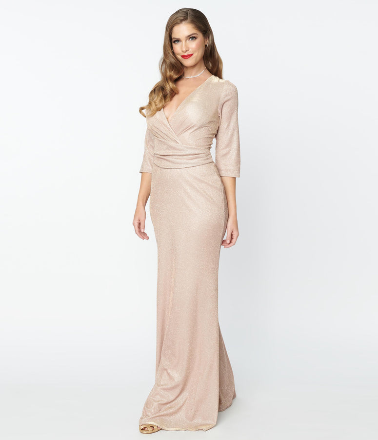 Rose Gold Glitter Mother Of The Bride Dress