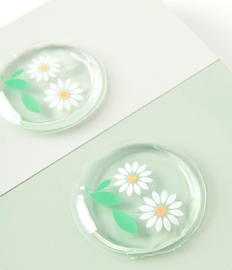 Clear Daisy Print Hot and Cold Eye Pads