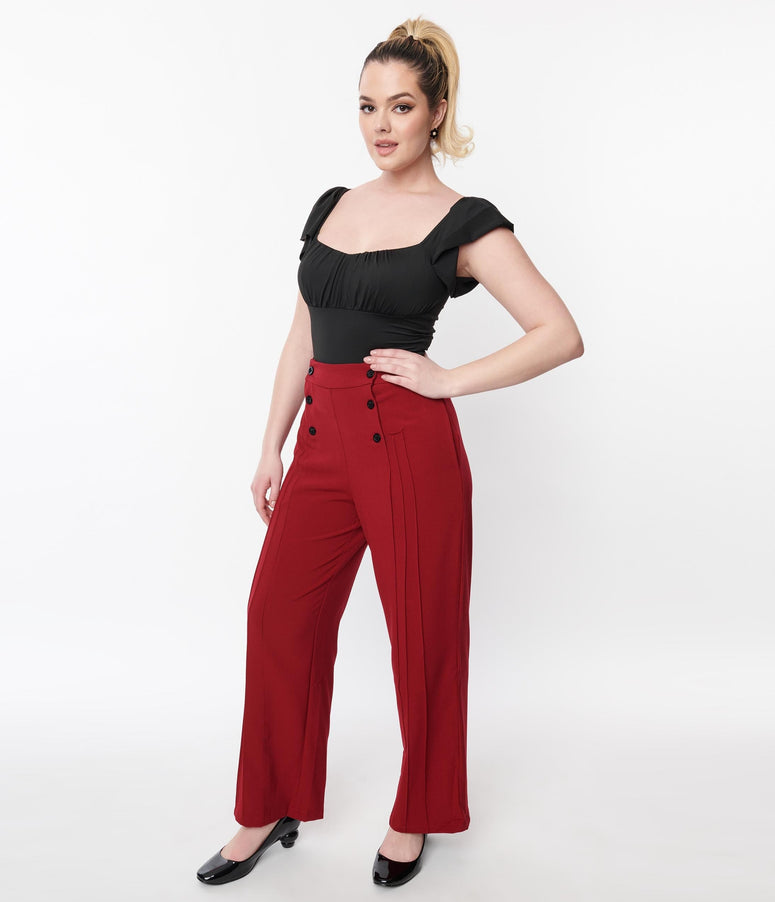 Buy 2019 Women High Waist Vintage Pants Loose Striped Cotton Long Wide Leg  Lounge Trousers byNWEONESUN Black at Amazonin
