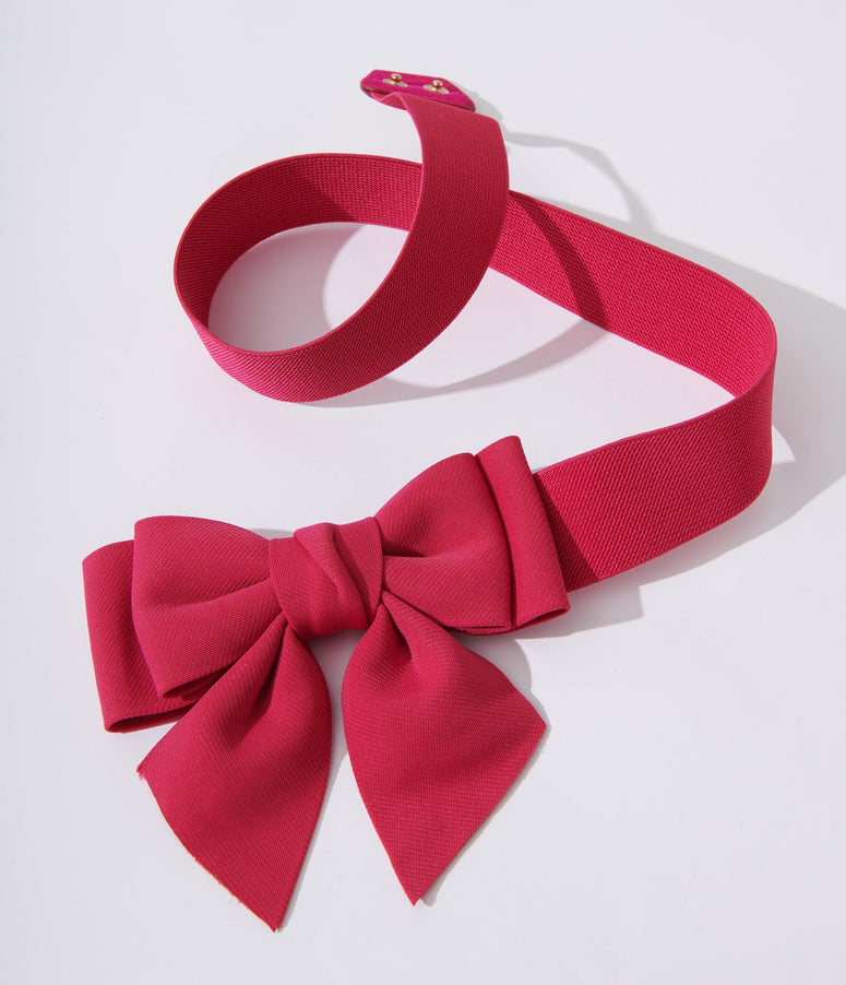 Hot Pink Bow Belt