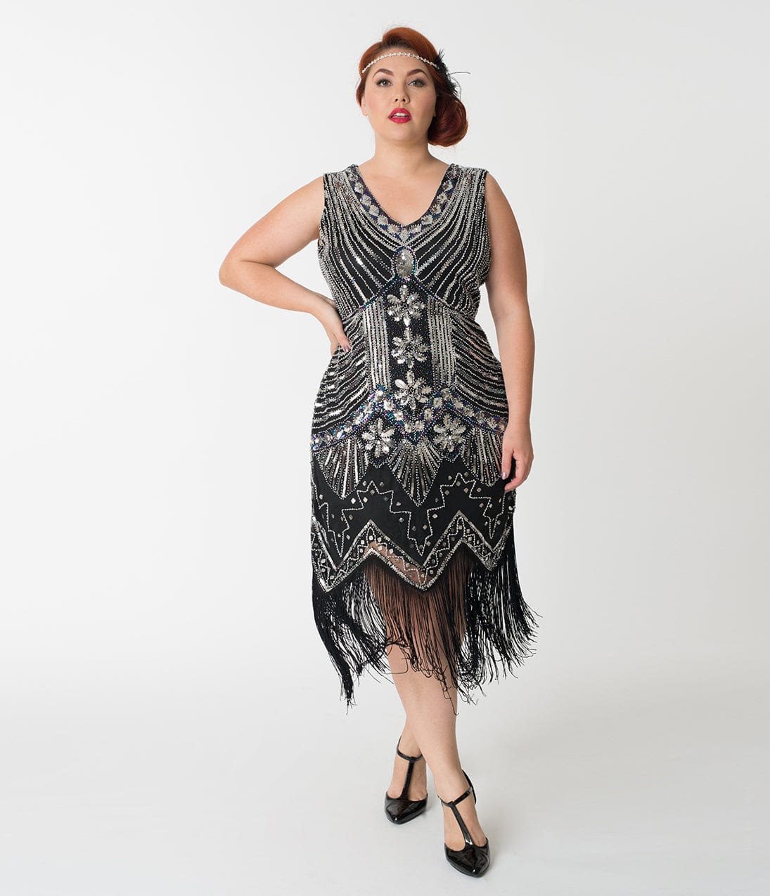 plus size flapper style dress