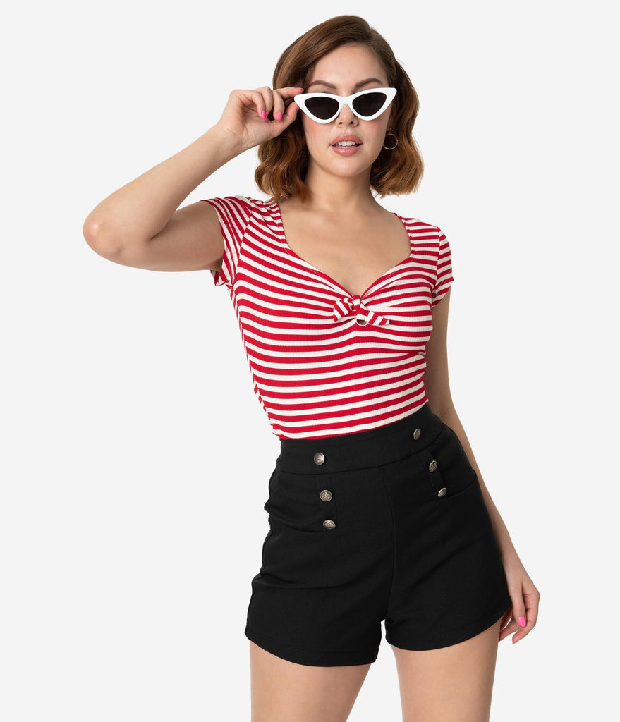 High Waist Sailor Debbie Shorts